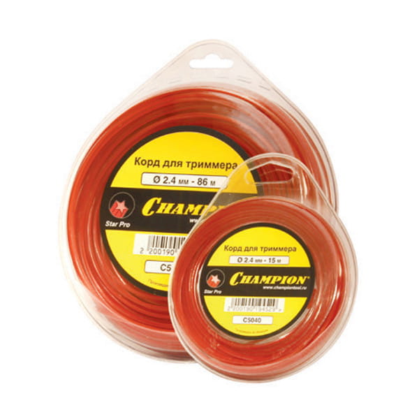 Корд триммерный Champion Star Pro 2.0 мм х 15 м (звезда) C5038 - Корды ...