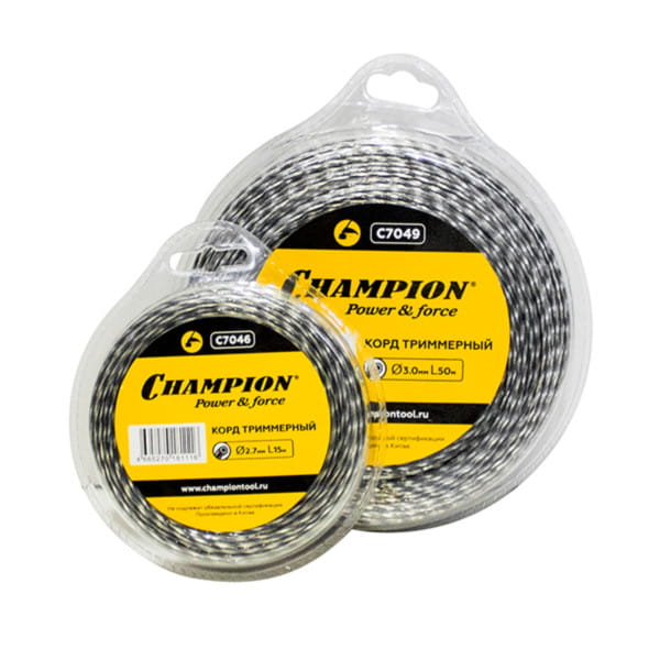 Корд триммерный Champion Tri-twist 2.7 мм х 15 м (витой треугольник ...