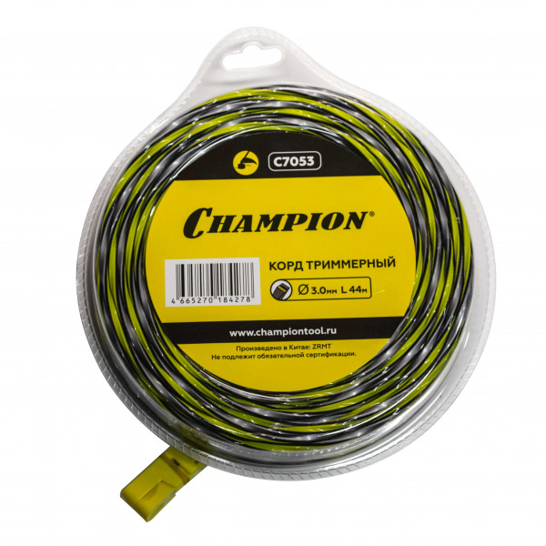 Корд триммерный Champion Tornado 3 мм х 44 м (витой квадрат)